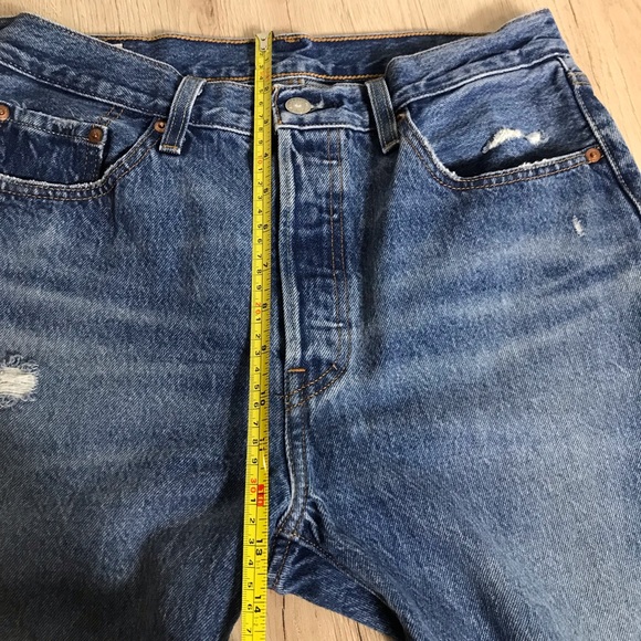 Levi’s Premium 501 Women’s Blue Jeans Original fit Straight leg High rise Size29 - Picture 14 of 15